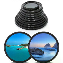 Cirkel economisch polarisatiefilter CPL 37/49/52/55/58/62/67/72/77/82 mm voor Canon Nikon DSLR-cameralens