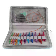Juego de agujas circulares de tejer de 3 a 8 mm, colores surtidos intercambiables, con almacenamiento