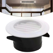 Duct Vents Round Louvered Vents 75mm/100mm/125mm/150mm/200mm Interior ABS Grille Ventilation Wall Vent