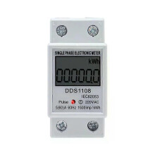 Compteur d'énergie électrique monophasé LCD durable KWH AC Watt-heure numérique 220 V 60 A ignifuge