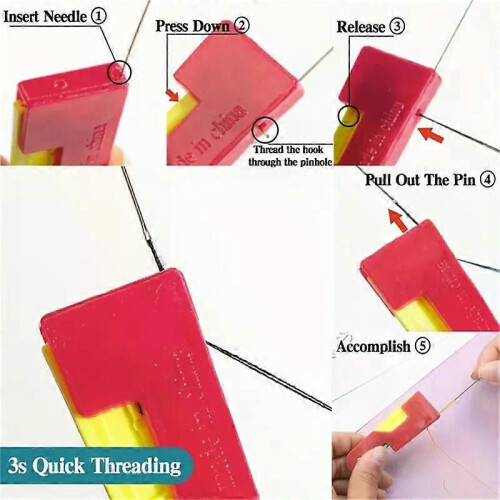 Easy Automatic Needle Threader Elderly Guide Needlework Accessory 10Pcs DIY Home Hand Machine Sewing 2