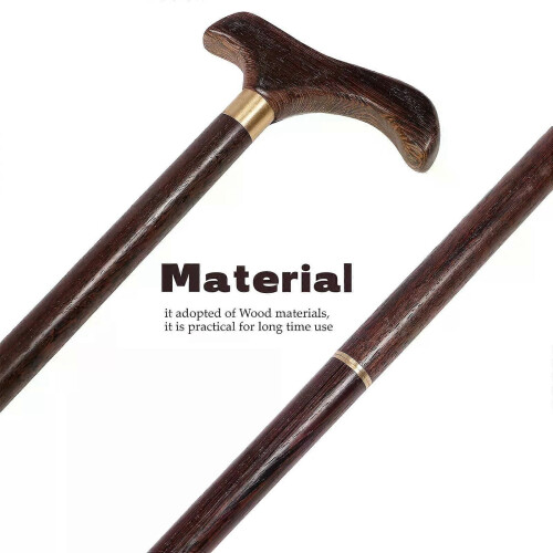 Detachable Walking Cane Adjustable Stick Elderly (chicken Wing Three-section Grip) Wooden Walker 2