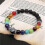 Buntes Perlenarmband Sternzeichen Vulkanstein Elastische Seilperlen 2