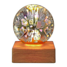 Färgglada Led Crystals Ball Nattlampa Usb Power 3d Fireworks Crystals Ball Dekorativ Lampa Lysande Led
