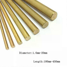 Diameter 16-20 mm Längd 100-500 mm Hårdvara Mässing Rundstång Stång för gör-det-själv knivhandtag cirkulärt