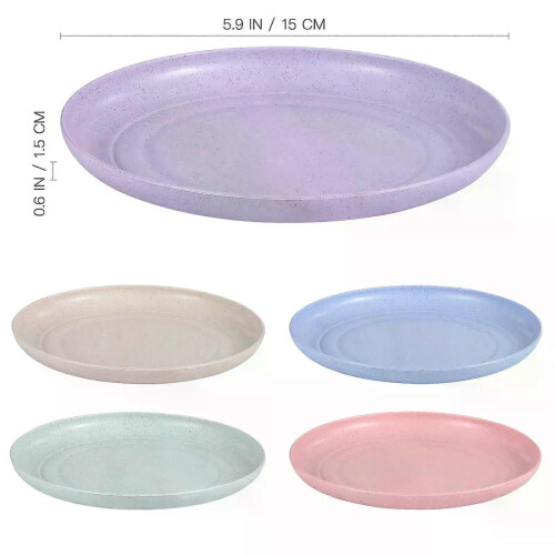 Eco-friendly Plates Dish Unbreakable Micro-wave Oven Dinner Travel Dinnerware Set 1
