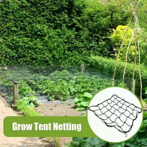 Elastic Polyester Growing Tent Stretchable Mesh Trellis Net Plant Support With 4 Hooks Support Garden 1