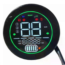 Elcykel Hastighetsmätare Scooter Instrumentbräda Indikator 48V 60V 72V Bly-syra batteri LED Instrument