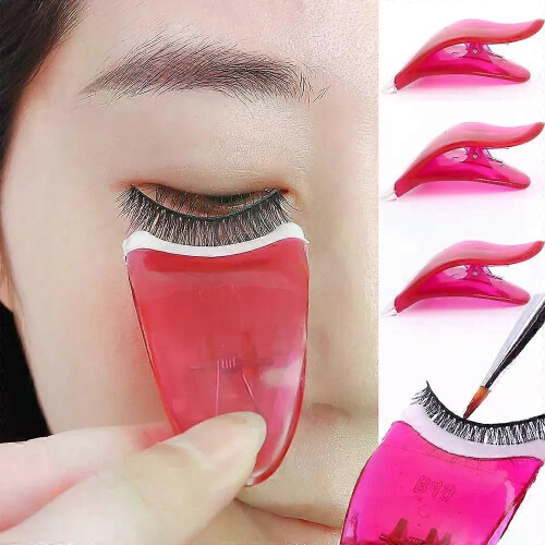 False Eyelash Assistant Portable Eyelash Applicator Tweezers Clip Plastic Eye Makeup Tool For Full Strip
