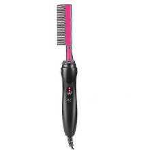 Pettine elettrico lisciante per capelli asciutti e bagnati in rame (rosa)