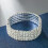 Braccialetti elastici multistrato lucidi alla moda con strass per donna, colore oro e argento 4