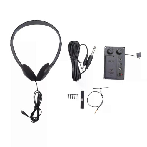 Violon électrique silencieux avec micro piézo et casque, câble et prise