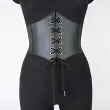 Cintura elastica da donna alla moda, ampia, in similpelle, modellante, attillata, a vita alta, versatile
