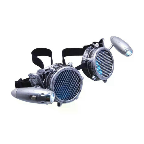 Lunettes de soleil style steampunk à LED, accessoires photo interchangeables et détachables pour spectacles 2