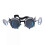 Lunettes de soleil style steampunk à LED, accessoires photo interchangeables et détachables pour spectacles 4