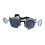 Lunettes de soleil style steampunk à LED, accessoires photo interchangeables et détachables pour spectacles 5