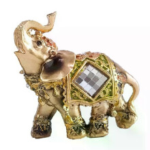 Elefanten-Dekor, Kunsthandwerk, Elefantenstatuen aus Kunstharz, Sammlerfiguren für Wohnzimmer, Schrank,