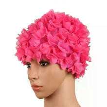 Floral Vintage Frau Badekappe Blütenblatt Retro Schwimmen Blume Badekappe Attraktive Hut