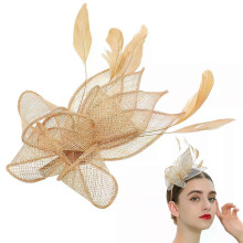Blume Feder Mesh Fascinator Hut Haar Clip Stirnband Cocktail Hochzeit Party Kleid Kopfschmuck Headwear