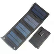 Vikbar Solpanel USB 5V Solar Laddare Vattentät Solcell Portabel Utomhus Mobil Ström för Camping