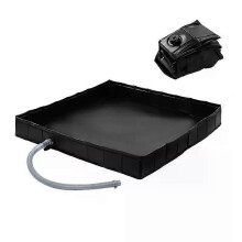 Base doccia pieghevole 41 x 41 x 5 Piatto doccia portatile con tubo di scarico Lavabo doccia pieghevole