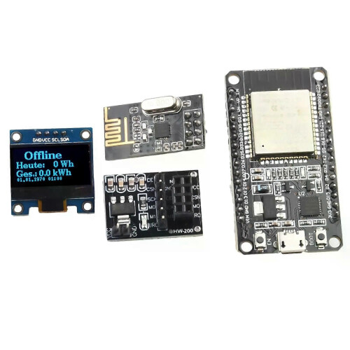 ESP321 NRF24L01 Kabeldisplaymodul för Hoymiles DIY Kit Socket PV-moduler Monitordelar Solenergi 2
