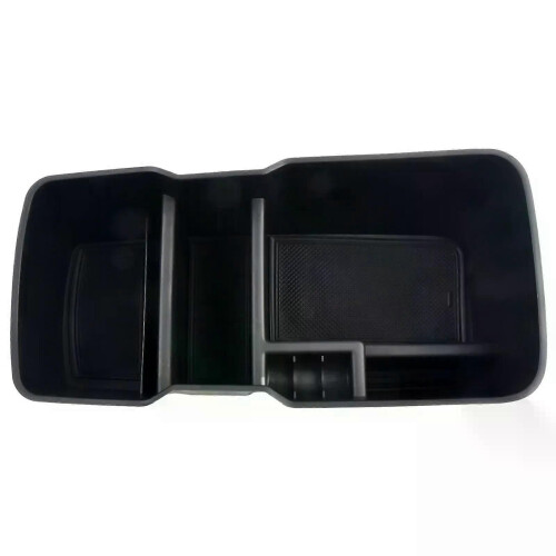 For Kia EV6 - Central Control Storage Box Car Armrest Bottom Storage Box ABS Black Interior Accessories 1