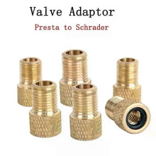F/V naar A/V ventieladapter Fietswaardeconverter Presta naar Schrader Gouden Fietsband Franse ventieladapter