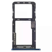 Für Motorola Moto G7 Power SIM-Kartenfach + Micro-SD-Kartenfach (Blau)