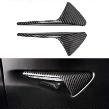 Housse de protection pour caméra latérale Tesla Model 3/Y/X/S, garniture de garde-boue en fibre de carbone,