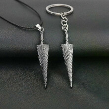 Collana con logo a forma di chiodo in osso del cavaliere Hollow, regalo per donne e uomini, fan del