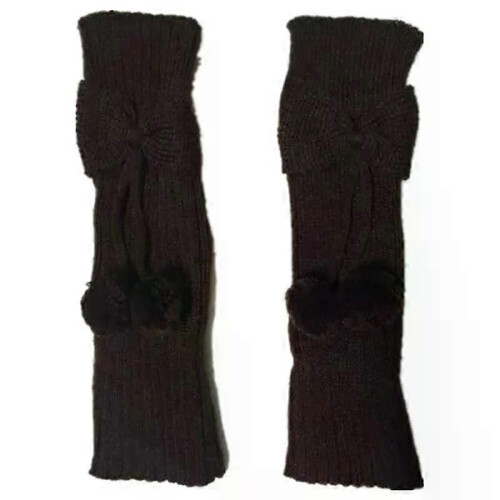 Mädchen Bowknot Bein Abdeckung Boot Socken Winter Warm Kälte-proof Weichen Komfort Kinder Gestrickte 1