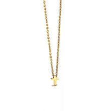 Gold Cross Necklace For Women Gold Color Stainless Steel Fashion Female Small Jesus Cross Pendant Jewelry
