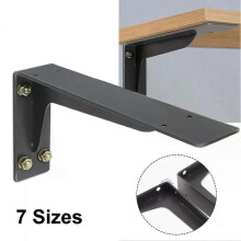 Soporte de metal resistente para estantes decorativos de hogar/oficina, soporte de ángulo plegable triangular,