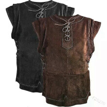 Gilet tunique gothique pour homme, style pirate, style Renaissance, style guerrier vintage, style médiéval,