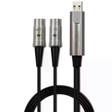 HiFing USB IN-OUT MIDI-kabel Eén in één Uit interface 5-pins lijnconverter PC naar muziektoetsenbordadapter