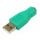 Adattatore convertitore USB maschio-femmina per tastiera e mouse per computer PC verde 3