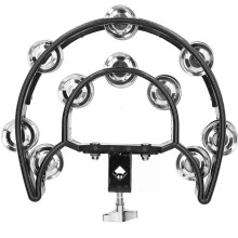 Hi Hat Tambourine Trumset Multifunktionell Hand Bell Rattle Lös dubbla radklockor KTV Musikinstrument