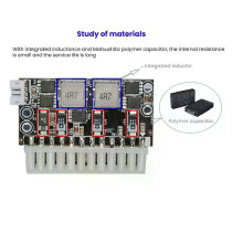 Fuente de alimentación de alta potencia de 300 W, 12 V CC, 55 x 25 mm, entrada DC-ATX, fuente de alimentación
