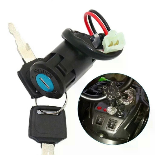 Ignition Key Switch with 2 keys Lock for Electrical Scooter On/Off Car Trike Motorcycle 2
