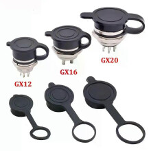 Tapa antipolvo impermeable de goma para enchufe de aviación circular GX12 GX16 GX20 GX12 GX16 GX20,
