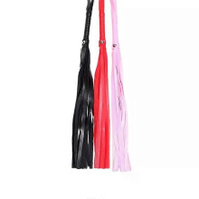 Frusta da equitazione in pelle PU di alta qualità, frusta da equitazione per feste, manette Queen Black