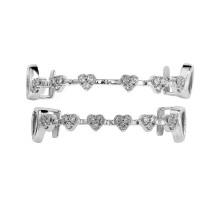 Hip Hop Iced Out Heart Design Teeth Grillz Caps Cubic Zircon Micro Pave 6 Top&6 Bottom Charm Grills