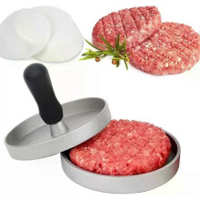 Hamburgerpers Patty Maker Burgerpers Burger Smasher Mal met 100 waspapieren patty-worstjes