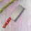 Accesorios para cuchillos de cocina con mango de pera roja perforado, mango de repuesto, herramienta 5