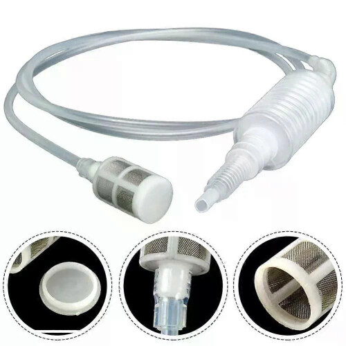 Home Brewing Siphon Pipe Manual Water Changer Lifter Suction Device With Hand Pump & Filter Beer Making 2