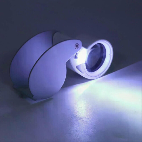 Loupe de bijouterie portable 40X avec éclairage pour la détection et l'identification 1