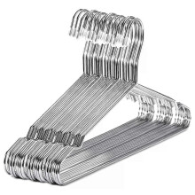 Kleiderbügel Edelstahl 40 cm 20 Stück Kleiderbügel für Kleidung Standard gekerbt Kleiderbügel platzsparend