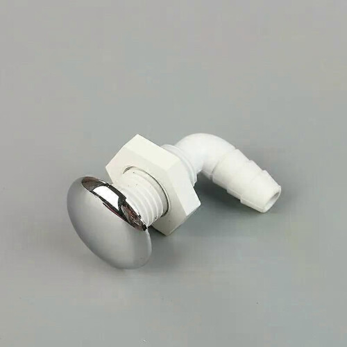 Buse à jet d'air pour spa, surface chromée, non métallique, avec base blanche, accessoires pour baignoire 1