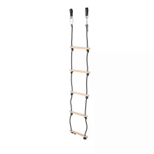 Escalera de cuerda para niños de 5 escalones, columpio de madera, escalera colgante para juegos de escalada